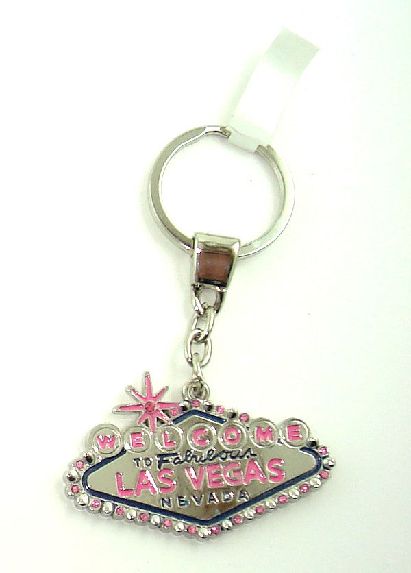 Las Vegas Sign Key Chain With Jewels Souvenirs *  