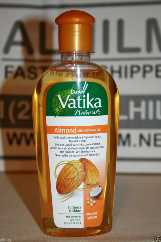 Dabur Vatika Almond Coconut Sesame NATURAL HERBAL Hair Oil 200ml 6 