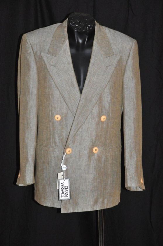 NEW GIANNI VERSACE MENS LINEN SUIT size IT 46 US 36  