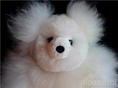 100% BABY ALPACA FUR TEDDY BEAR 12 PERU HANDMADE  TOY  