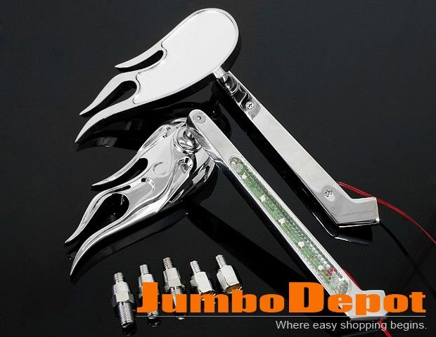 CHROME SILVER REAR VIEW MIRROR KIT FOR YAMAHA YZF R1 R6 600 HOT NEW 