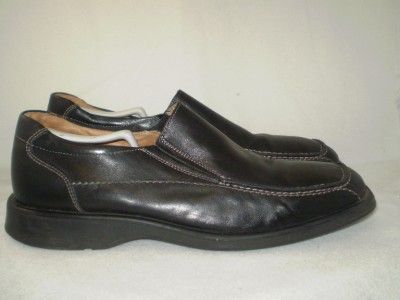 mens Venturini leather loafers black italy 12 M  