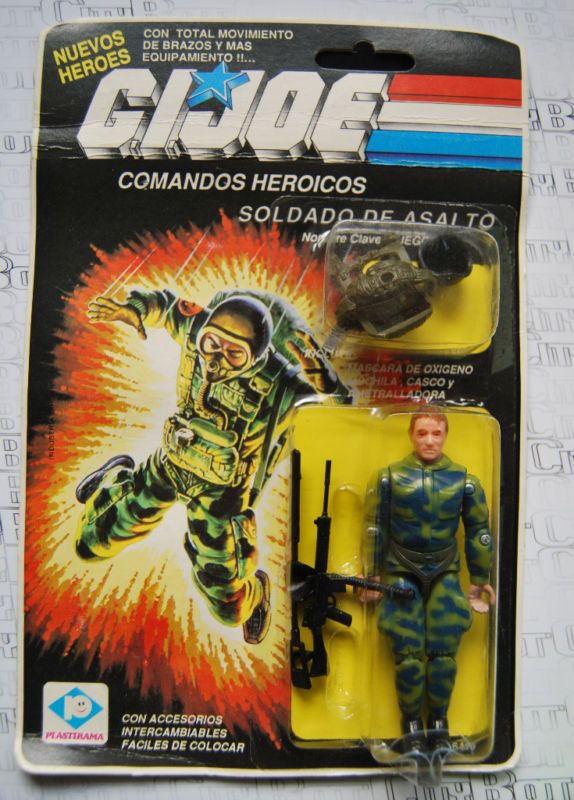 RipCord MOC Vintage 80s GI JOE Plastirama Argentina  