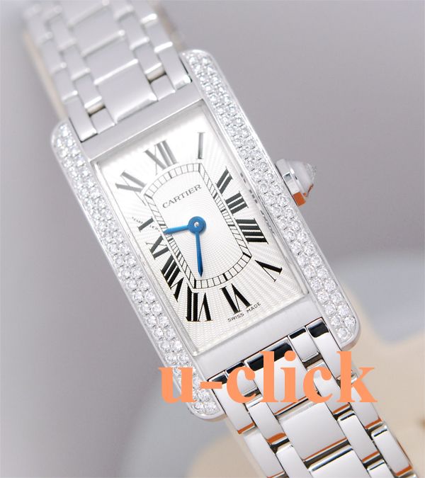 18k WG Diamonds Cartier Tank Americaine Watch #WB7018L1  