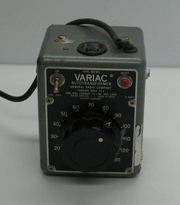 VARIAC AUTOTRANSFORMER GENERAL RADIO COMPANY TYPE W5MT  