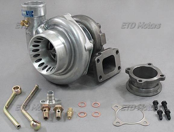 GT35 T3 Turbo Charger Anti Surge 500+ HP + Oil Fitting  