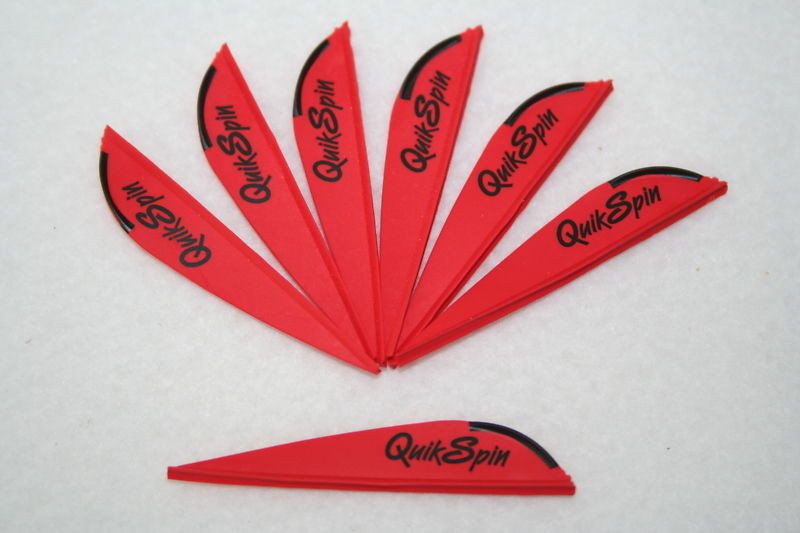 NAP Quikspin 2.25 Plastic Vanes Red Pkg of 75  