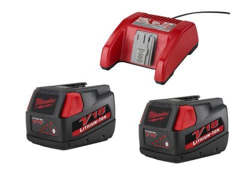 MILWAUKEE V18 V28 Volt CHARGER 2 Li BATTS DualChemistry  