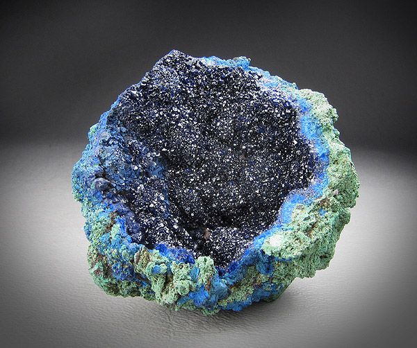 Azurite on Malachite, Anhui Province, China  