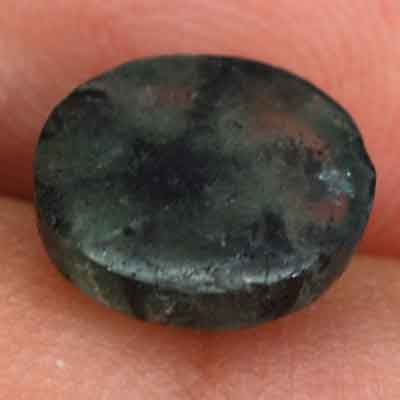 Untreated 2.14ct Natural Green & Black TRAPICHE EMERALD, PENAS BLANCAS 