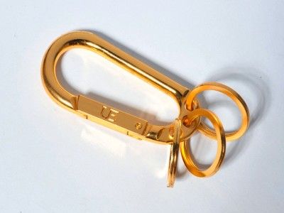 Uniform Experiment UE X fragment Key Chain Carabiner GOLD color FREE 