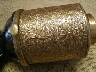 Ornate Vintage 1890s Brass & Iron Royal Coffee Grinder  Antique Mill 