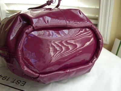 COACH Madison Patent Marielle Drawstring Shoulder Bag Berry 17745 