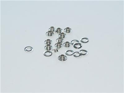 Silver Nickel Two Part Grommets One Dozen 00 Size  