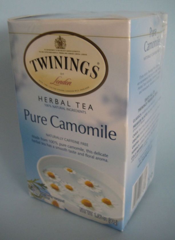 Twinings of London Herbal Tea 100% Pure Camomile 20 Count NEW Natural 