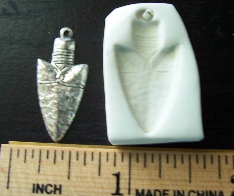 Arrowhead 1   Polymer Clay Push Mold Handmade  