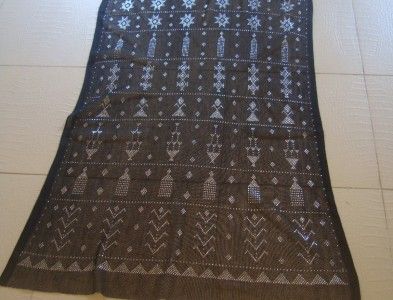 Vintage Art Egyptian Tulle bi telli Assuit Scarf Shawl  