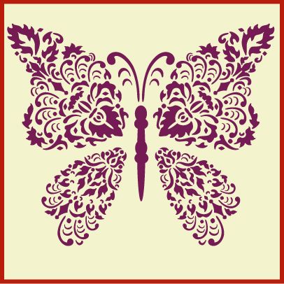 DAMASK BUTTERFLY STENCIL   NEW   The Artful Stencil  