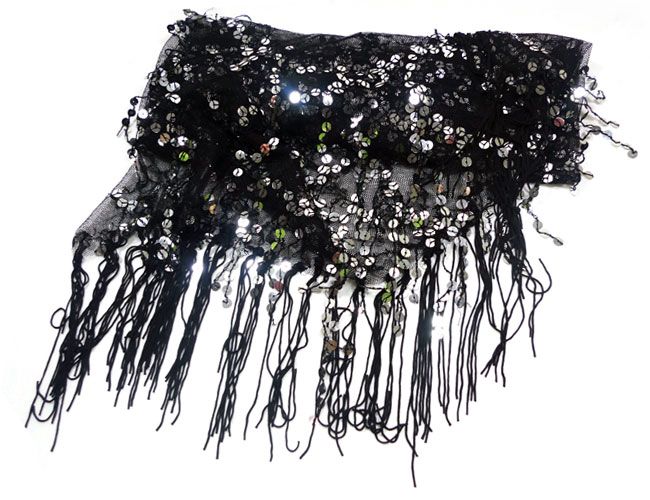 belly dance hip scarf Triangle Sequins Shawl Dda  