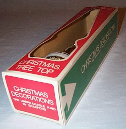 Vintage Hand Crafted BRADFORD Christmas TREE TOPPER W/Original Box 