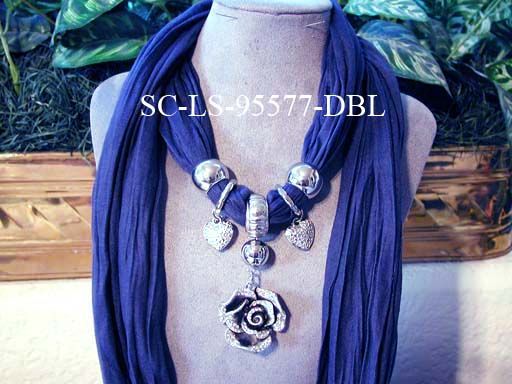 WHOLESALE JDL FLOWER CHARM WITH CRYSTALS & SCARF  