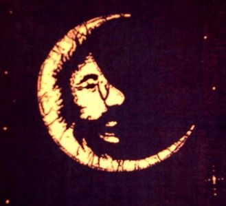 GRATEFUL DEAD DECAL  Jerry Garcia face in moon sticker  