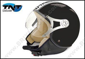 CASCO MOTO HELMET JET NERO BIANCO SATINATO HELIOS M  