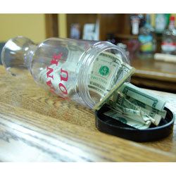 Bartender Tip Jar   Plastic with “Thank You” Lettering 