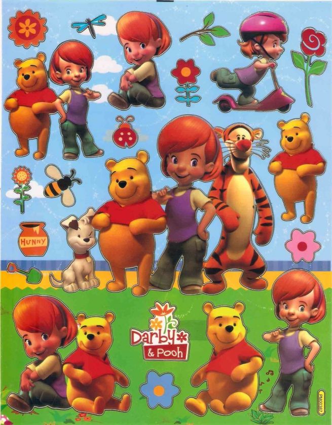 Darby Pooh Tigger Buster Sticker Sheet ~scooter PM387  