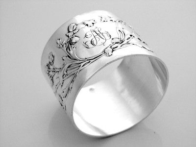 BOULENGER Antique French Sterling Silver Napkin Ring  