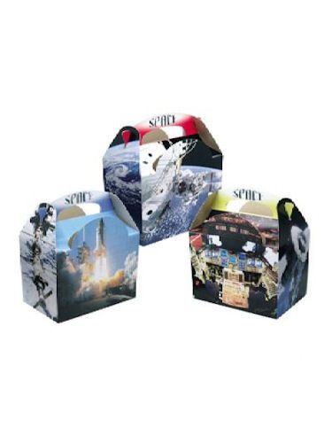 Pack Of 5 Outer Space Themed Childrens Party Food Boxes  