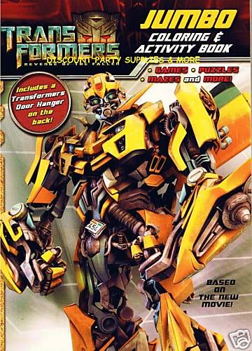 Transformers Bumblebee Coloring Book Party Favors  
