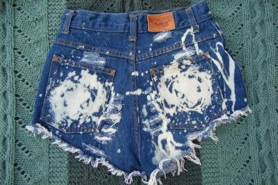   High Waist 24 Denim Jean Cutoff Destroyed Short shorts Trashy  