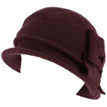   Cloche Bucket Ribbon Bow Crushable Wire Brim Church Hat Purple  