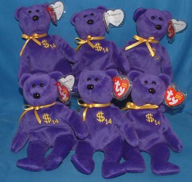 Billionaire Bear 14   Authenticated MQ  # 10 to 19 Ty Beanie Baby 