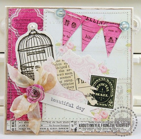 Pink Paislee~LONDON MARKET Ephemera~Die Cut Scrapbook CardMaking 66pc 