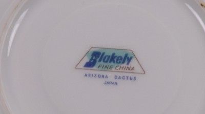 Vintage 1950s BLAKELY Oil Co., Japan, CUP & SAUCER, Arizona Cactus 