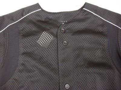   New Majestic Baseball Softball Full Button Blank Mesh Jersey shirt Top