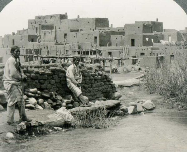 Pueblo of the Taos Indians, New Mexico, Keystone  