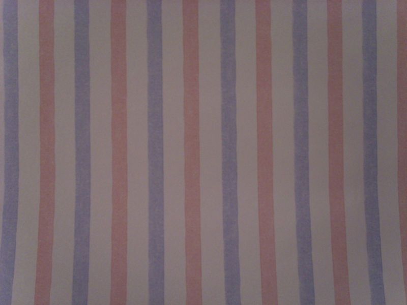 DOUBLE ROLLS (224sq ft) pink & blue stripe wallpaper  