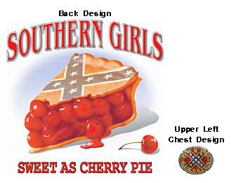 DIXIE T SHIRT SOUTHERN GIRLS SWEET CHERRY PIE P425  