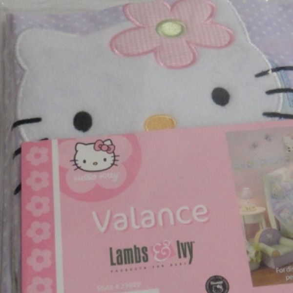 HELLO KITTY FRIENDS NURSERY VALANCE BY LAMBS & IVY BABY GIRL WINDOW 