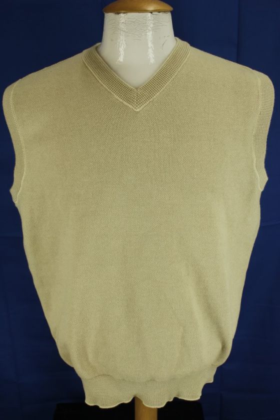 Cypress Links Light Beige Sweater Vest Medium  