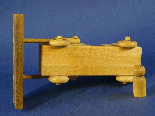 Handcrafted Wood Toy Road Grader & Bulldozer  