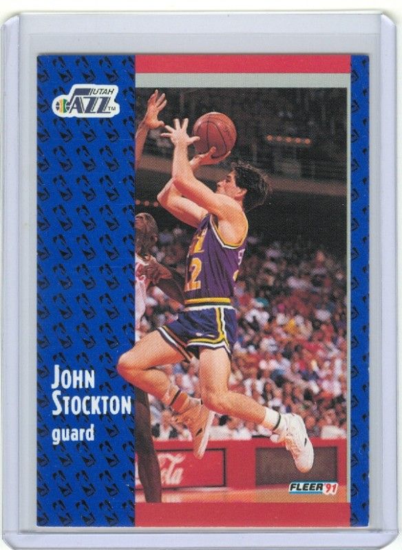 1991 92 Fleer Tonys Pizza JOHN STOCKTON Nrmt/Nrmt+  