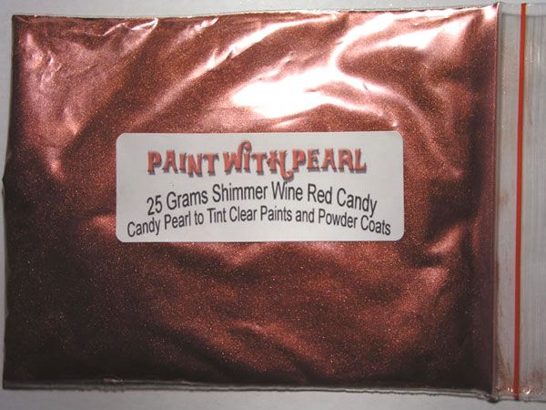 Shimmer Wine Red candy paint powder coat custom  