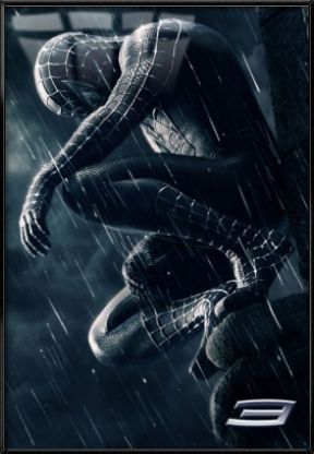 SPIDERMAN 3   FRAMED MOVIE POSTER (Teaser / Black Suit)  