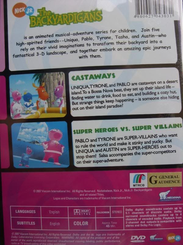 The Backyardigans Castaways Brand New 2 in 1 DVD SEALED  