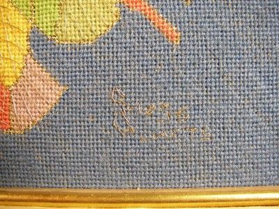 RARE CHAIM GROSS JUDAICA NEEDLEPOINT PEACE  