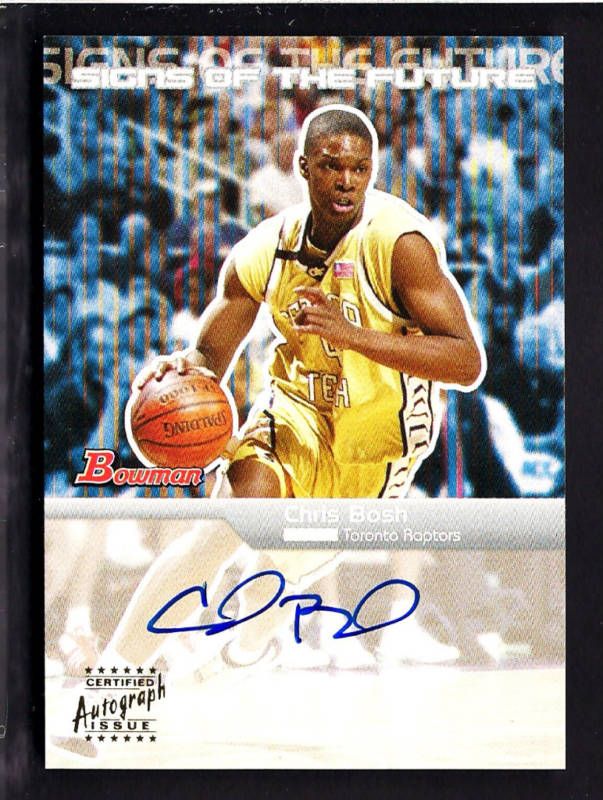 CHRIS BOSH GA TECH 03 04 BOWMAN AUTO AUTOGRAPH HEAT RC  